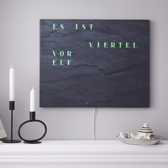 Wordclock Jupiter Slate look