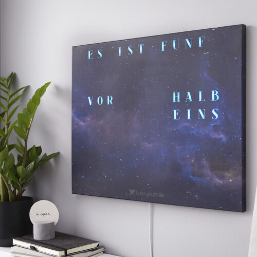 Wordclock Jupiter Beyond Space in interior