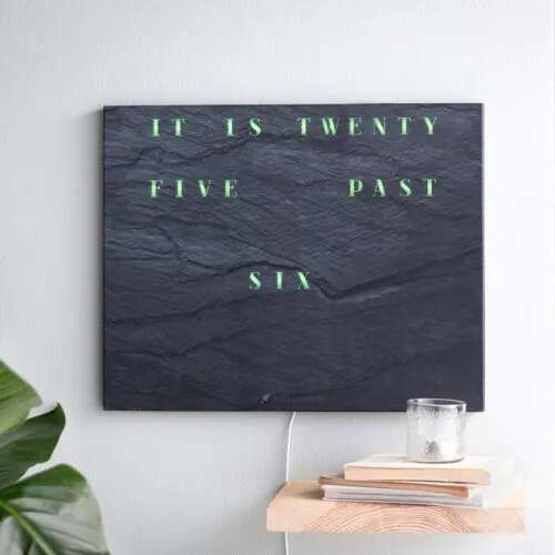 Wordclock Jupiter Dark Slate English Version