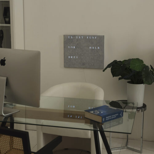 Wordclock Jupiter Concrete