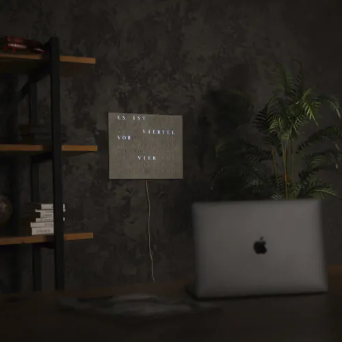 Wordclock Jupiter Beton