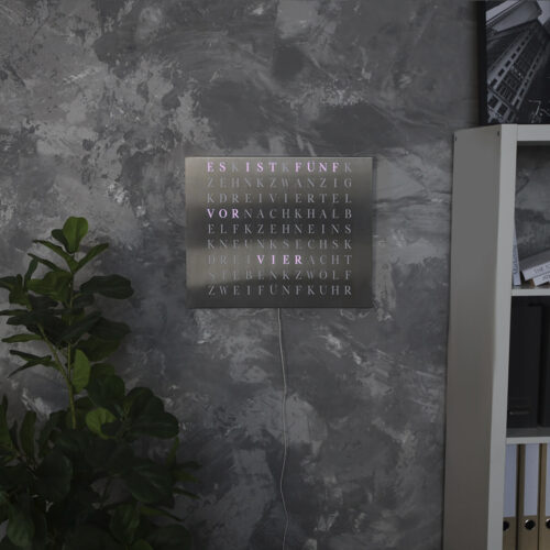 Wordclock Jupiter Stainless Steel