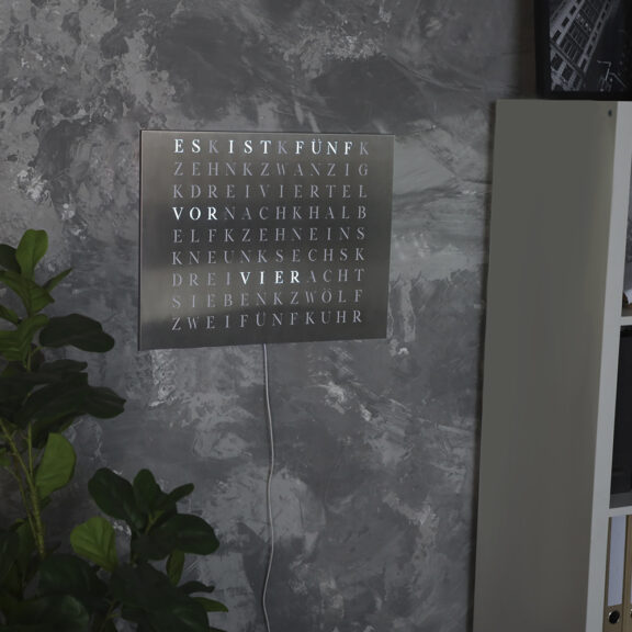 Wordclock Jupiter Stainless Steel