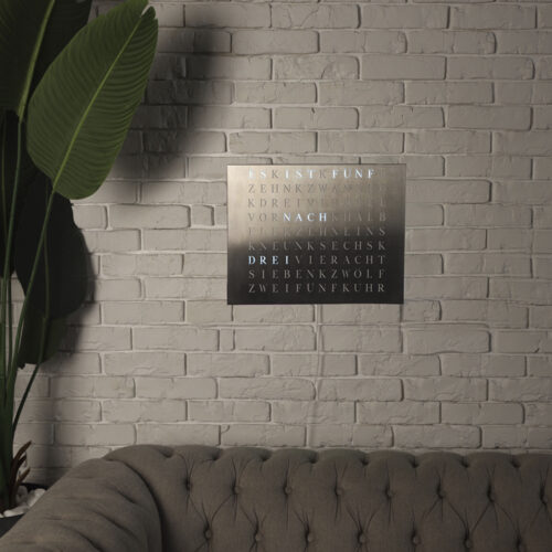 Wordclock Jupiter Stainless Steel