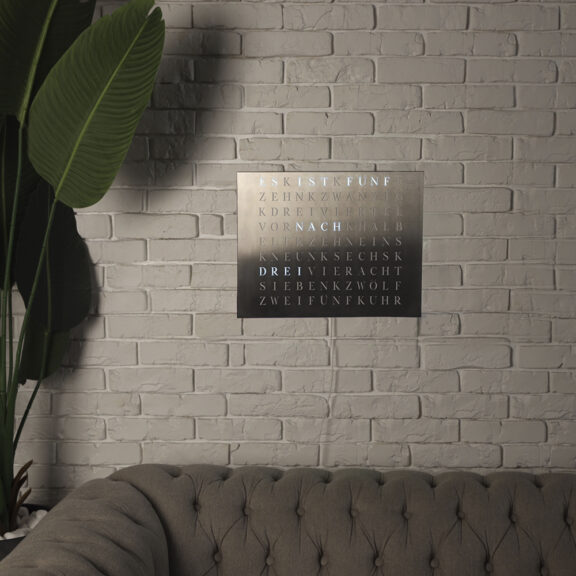 Wordclock Jupiter Stainless Steel