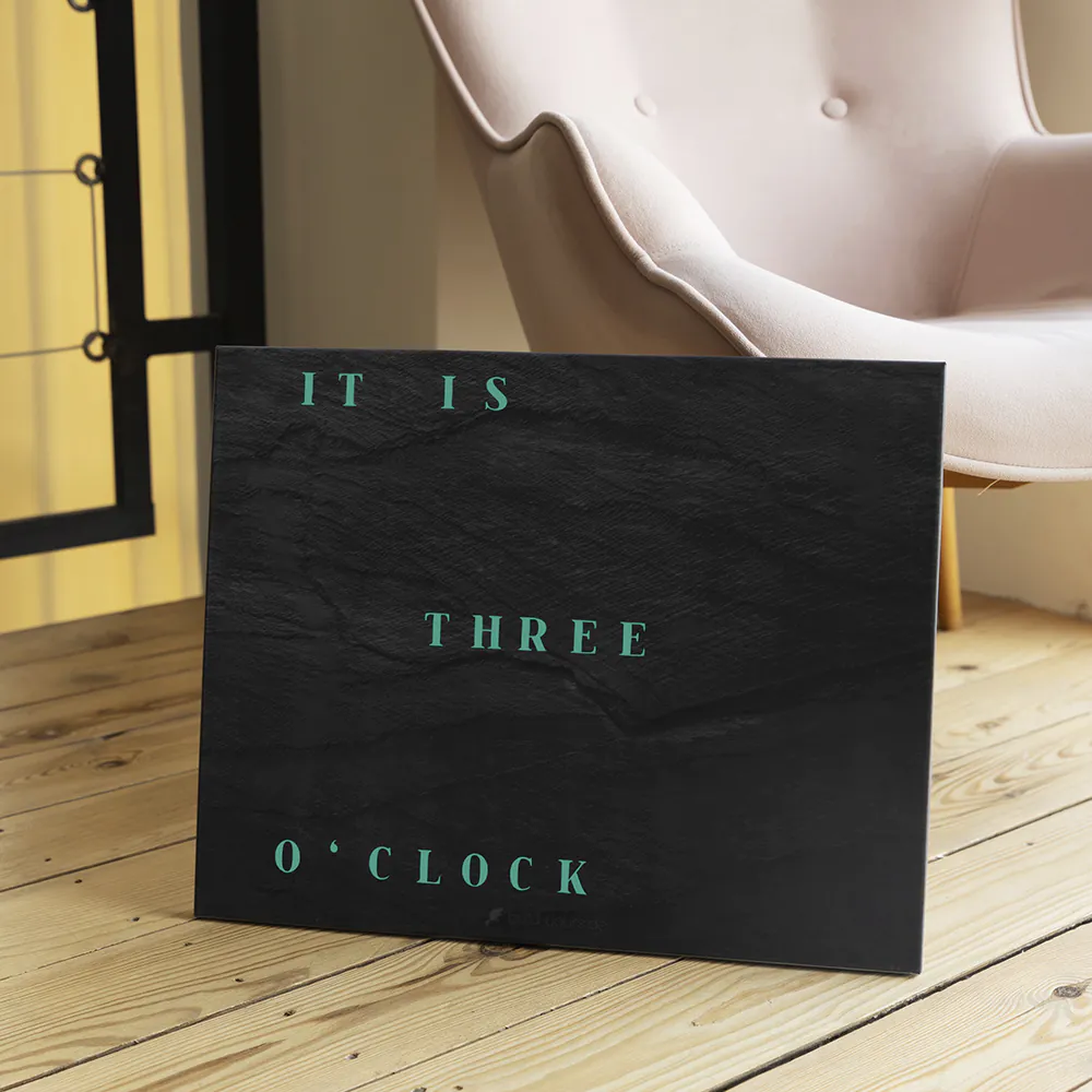 The new Wordclock Jupiter Dark Slate English Version