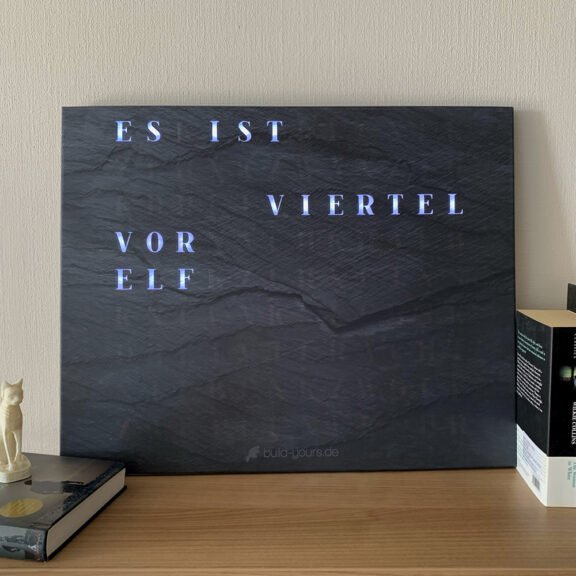 Wordclock Jupiter Slate look