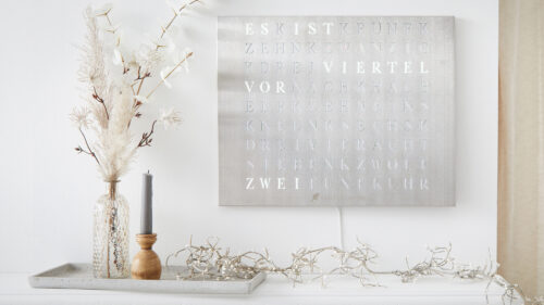 Wordclock Jupiter Stainless Steel