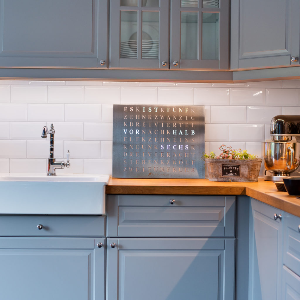 Wordclock Jupiter Stainless Steel