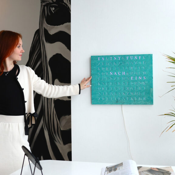 Wordclock Jupiter Verdigris