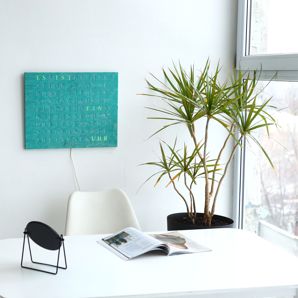 Wordclock Jupiter Verdigris