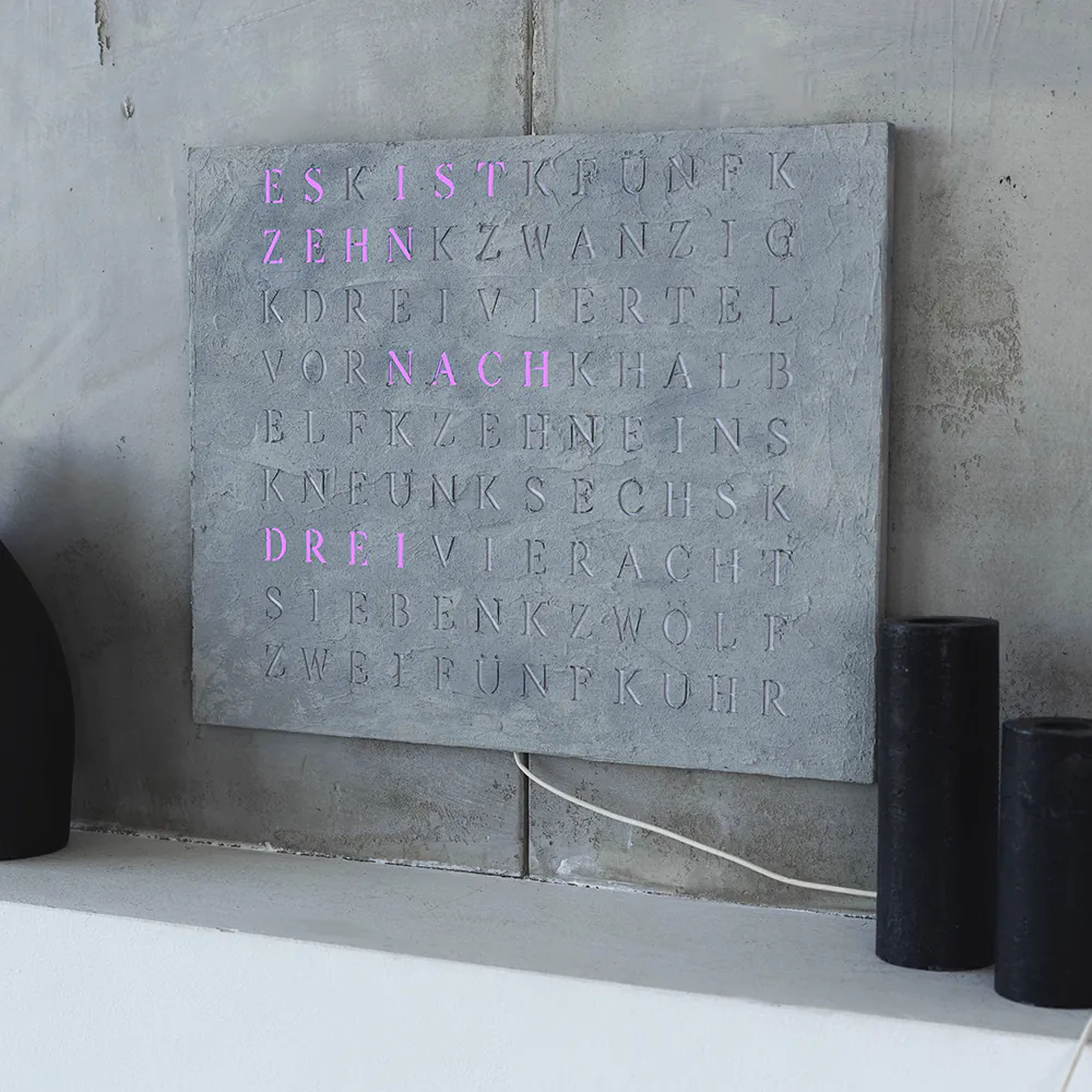 Wordclock Jupiter Beton