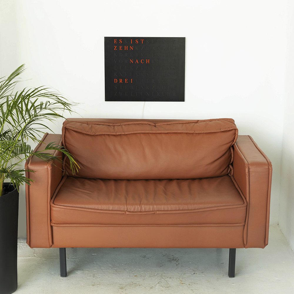 Wordclock Jupiter Stainless Steel in matt black