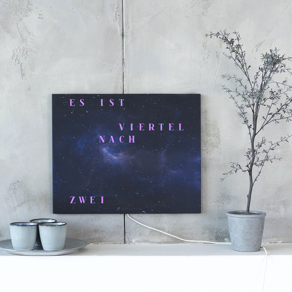 The look of Wordclock Jupiter Beyond Space