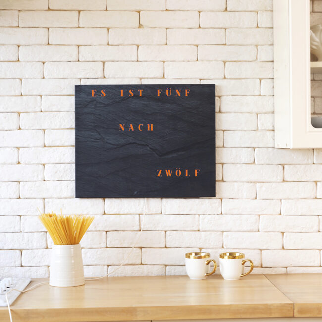 Wordclock Jupiter Slate look