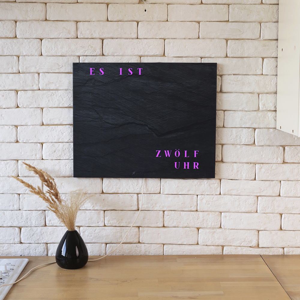 Wordclock Jupiter Slate look