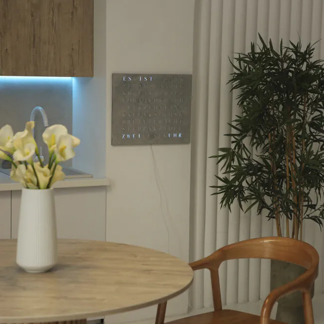 Wordclock Jupiter Beton