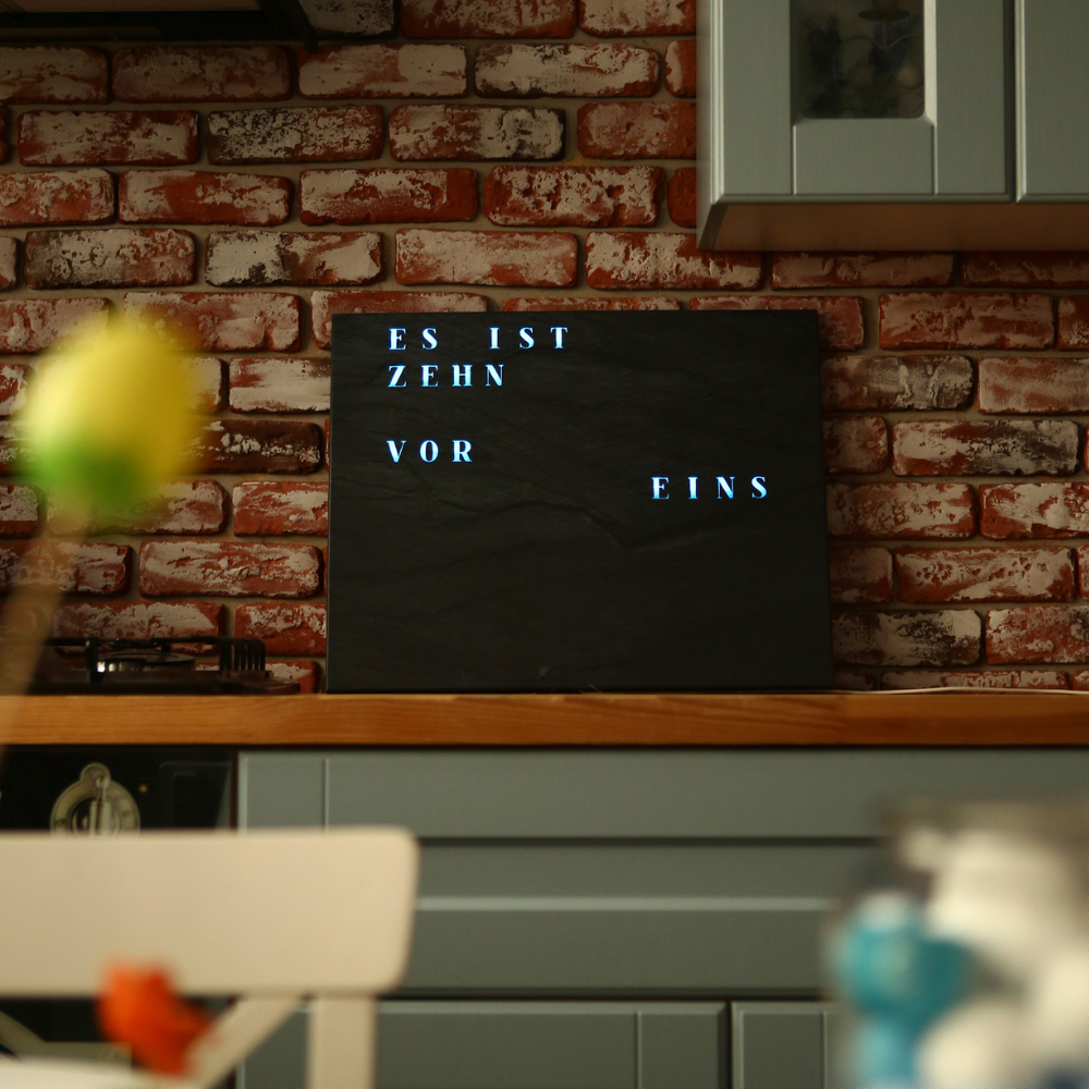 Wordclock Jupiter Slate look