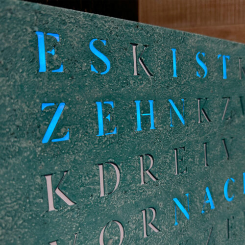 Wordclock Jupiter Verdigris