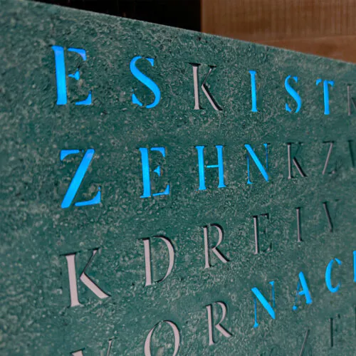 Wordclock Jupiter Grünspan