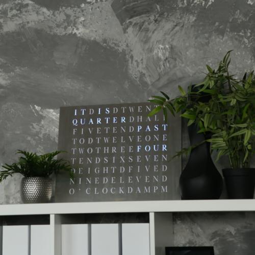 Wordclock Jupiter Stainless Steel - English version