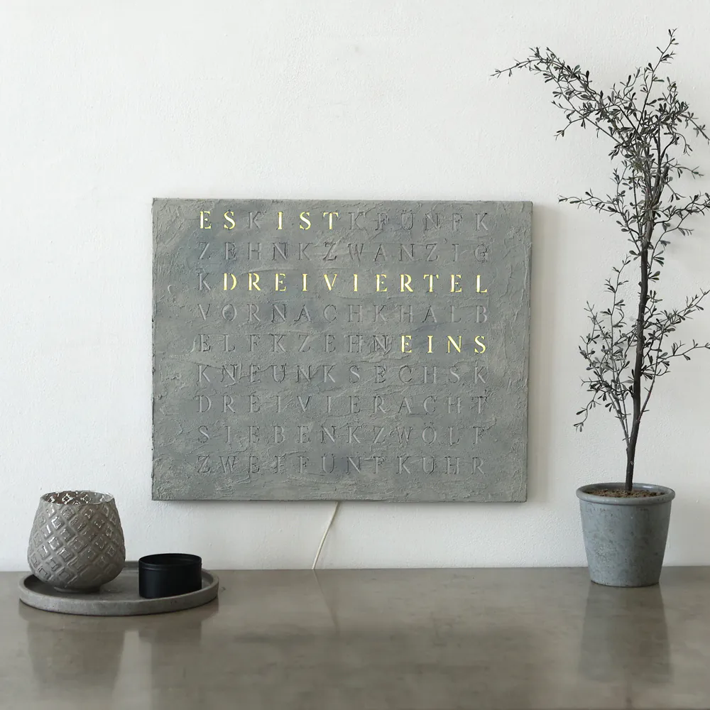Wordclock Jupiter Beton