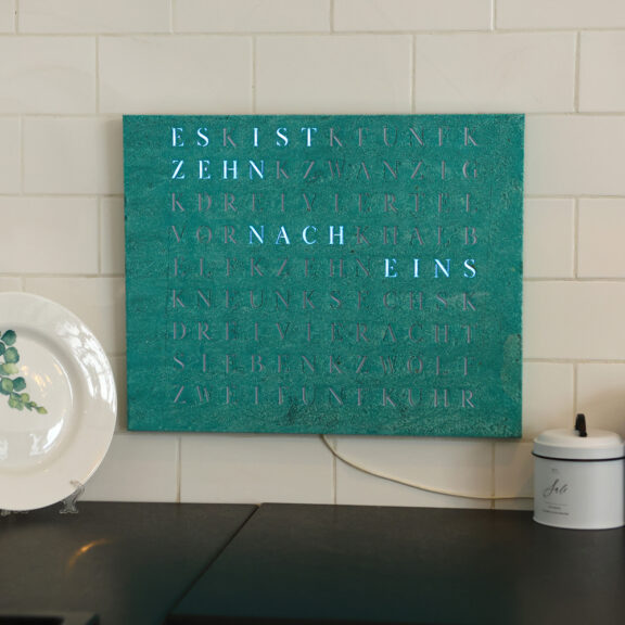 Wordclock Jupiter Verdigris