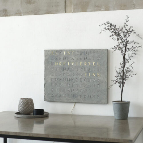 Wordclock Jupiter Concrete