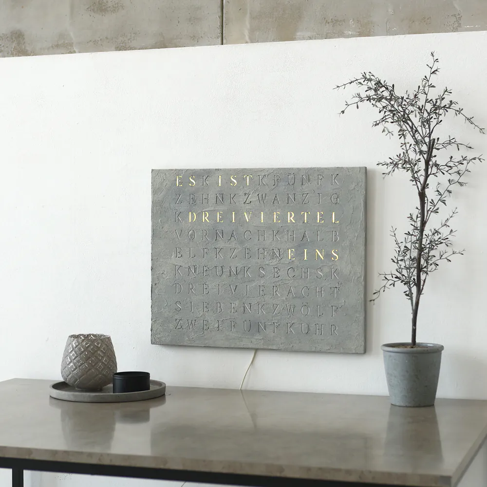 Wordclock Jupiter Beton