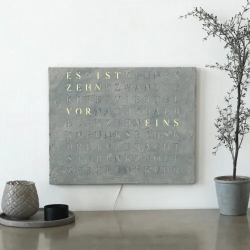 The new Wordclock Jupiter Beton