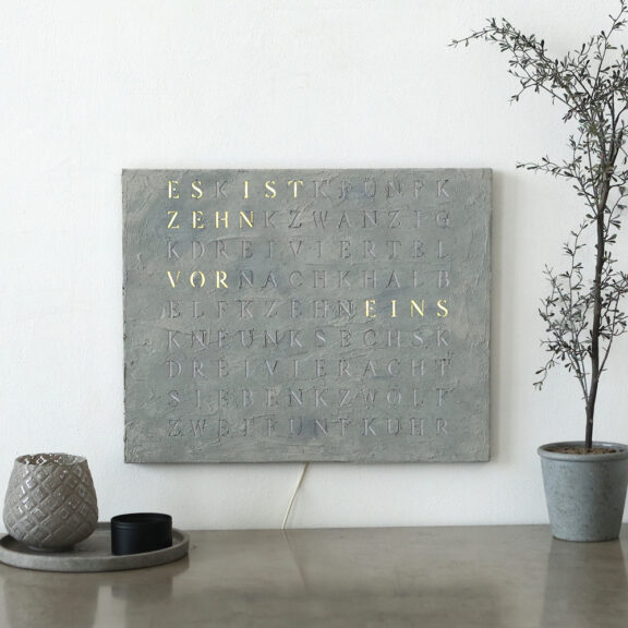 The new Wordclock Jupiter Concrete Design