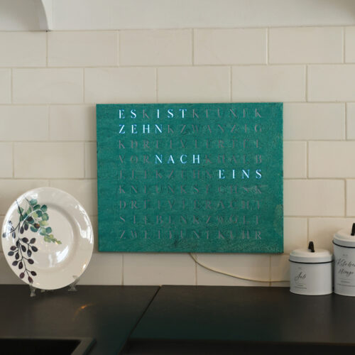 Wordclock Jupiter Verdigris