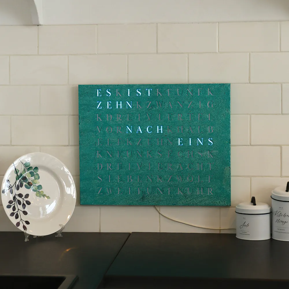 Wordclock Jupiter Grünspan