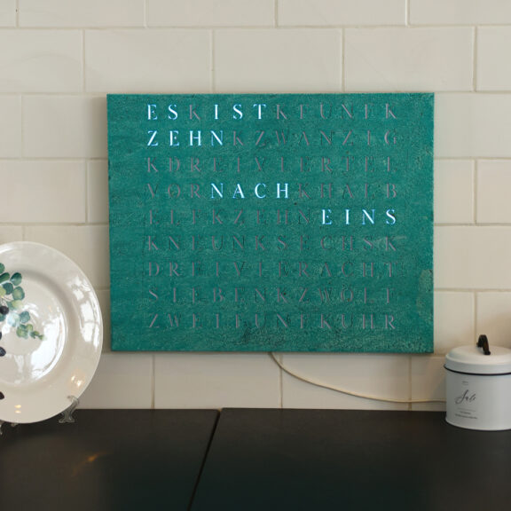 Wordclock Jupiter Verdigris