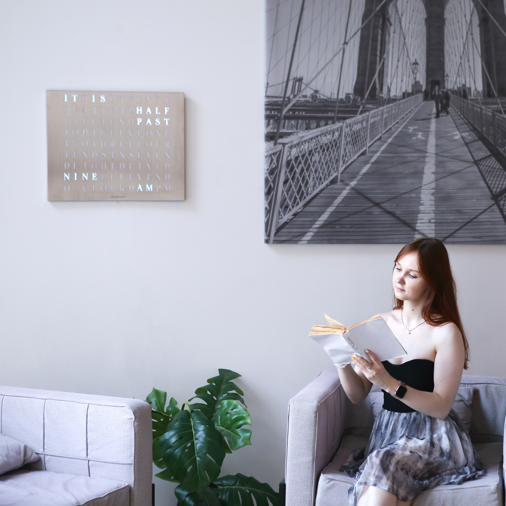 Wordclock Jupiter Stainless Steel - English version