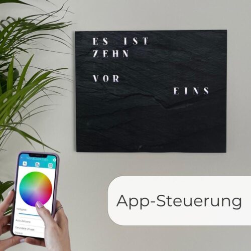 Wordclock Jupiter Slate look
