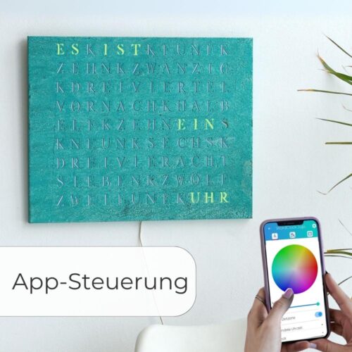 Wordclock Jupiter Verdigris