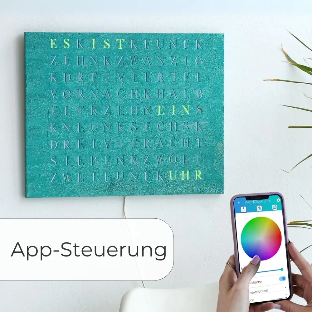 Wordclock Jupiter Grünspan