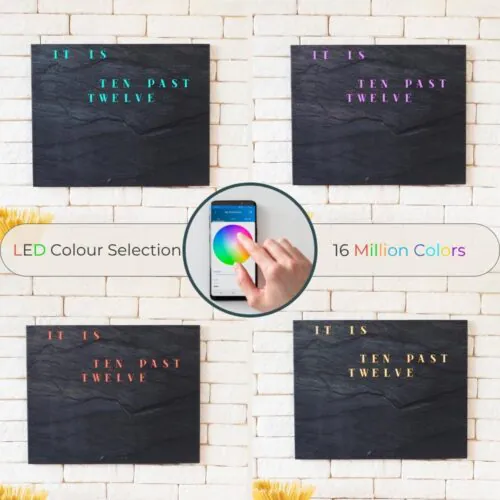 Wordclock Jupiter Dark Slate English Version