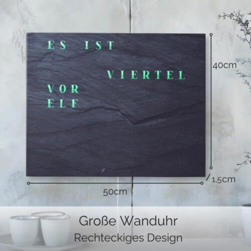 Wordclock Jupiter Slate look