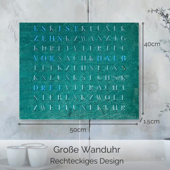 Wordclock Jupiter Verdigris