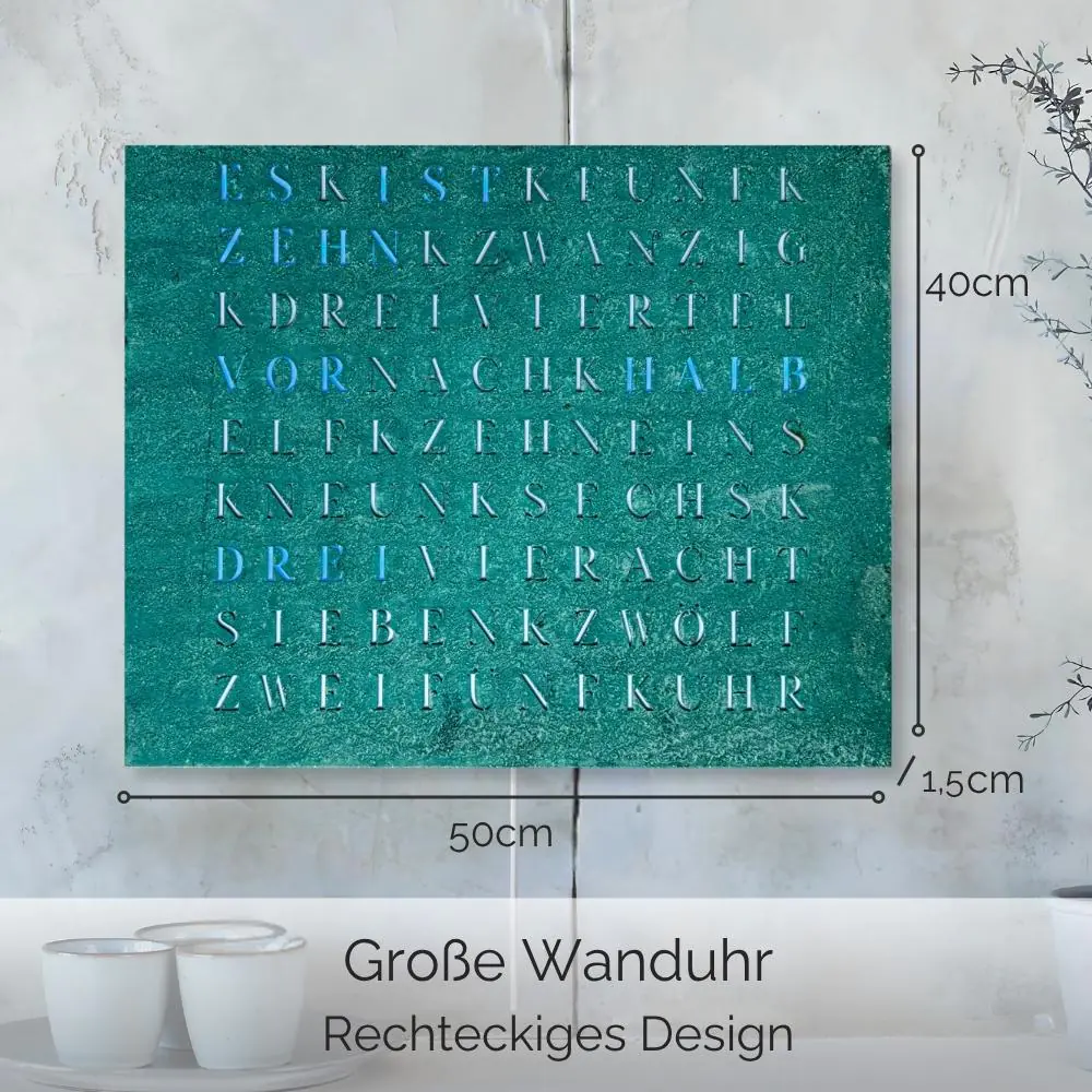 Wordclock Jupiter Grünspan