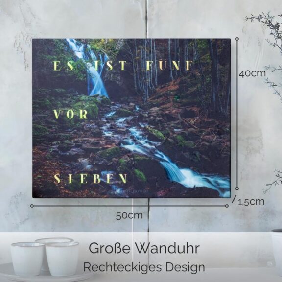 Wordclock Jupiter Dark Forest