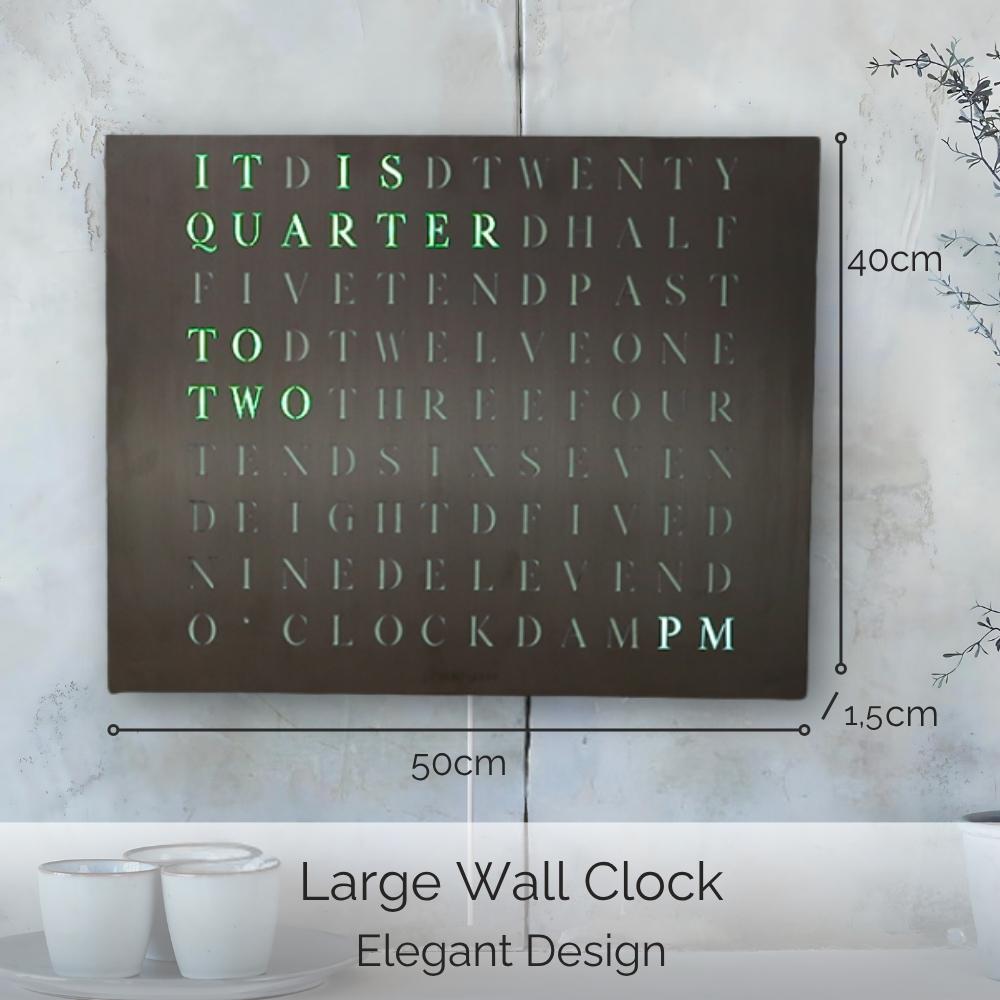 Wordclock Jupiter Stainless Steel - English version