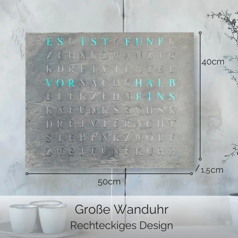 Wordclock Jupiter Beton