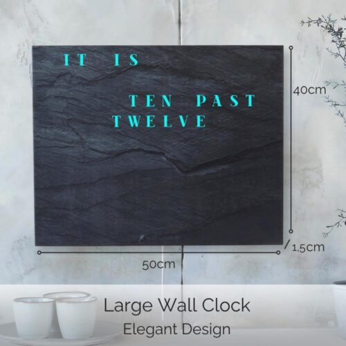 Wordclock Jupiter Dark Slate English Version