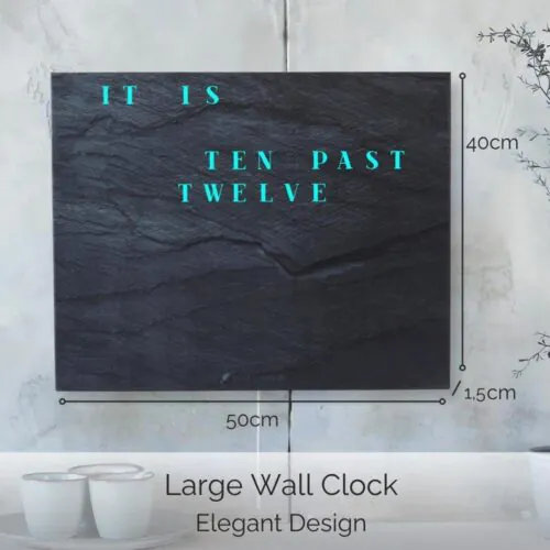 Wordclock Jupiter Dark Slate English Version