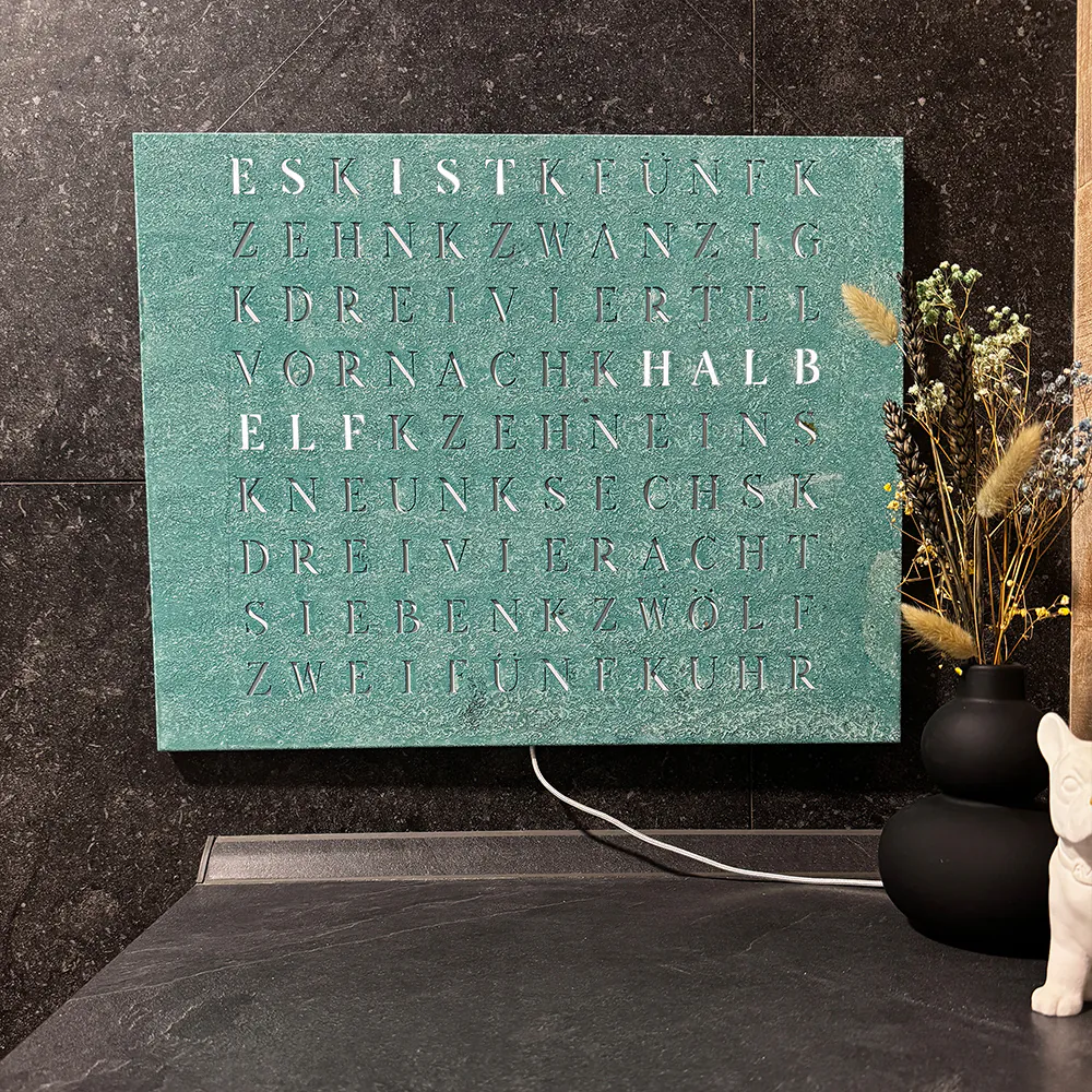 Wordclock Jupiter Grünspan