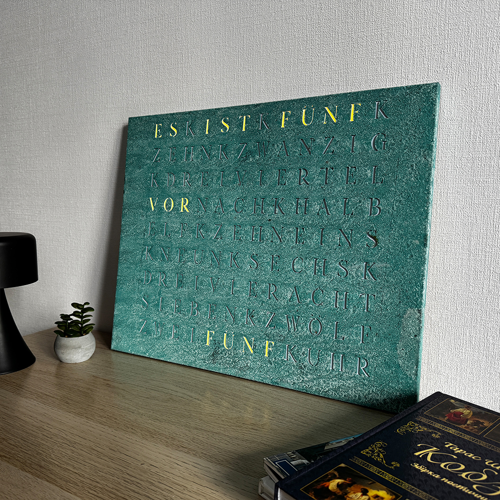 Wordclock Jupiter Verdigris