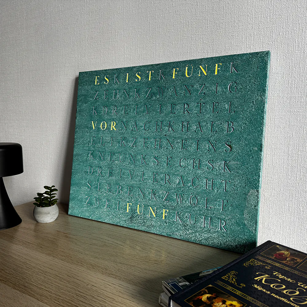 Wordclock Jupiter Grünspan